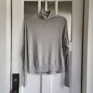 Aritzia Wilfred Itlalian Wool Funnel Neck Sweater in Dove Gray